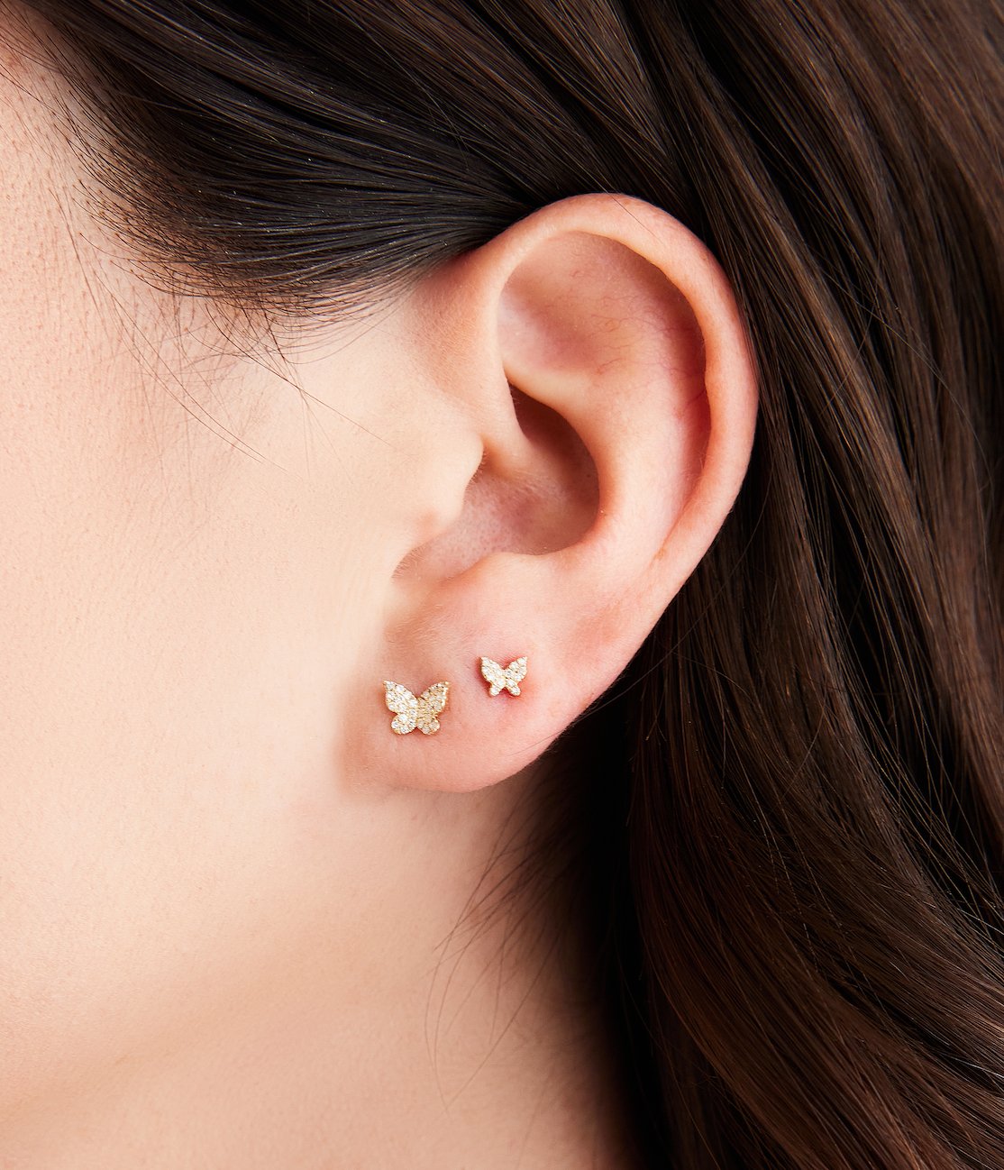 Mini Diamond Butterfly Studs - r.chiara