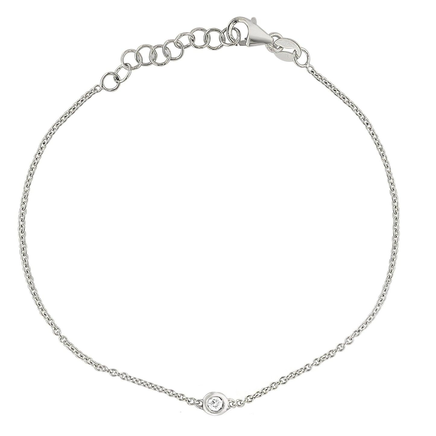 Single Diamond Bezel Bracelet - r.chiara
