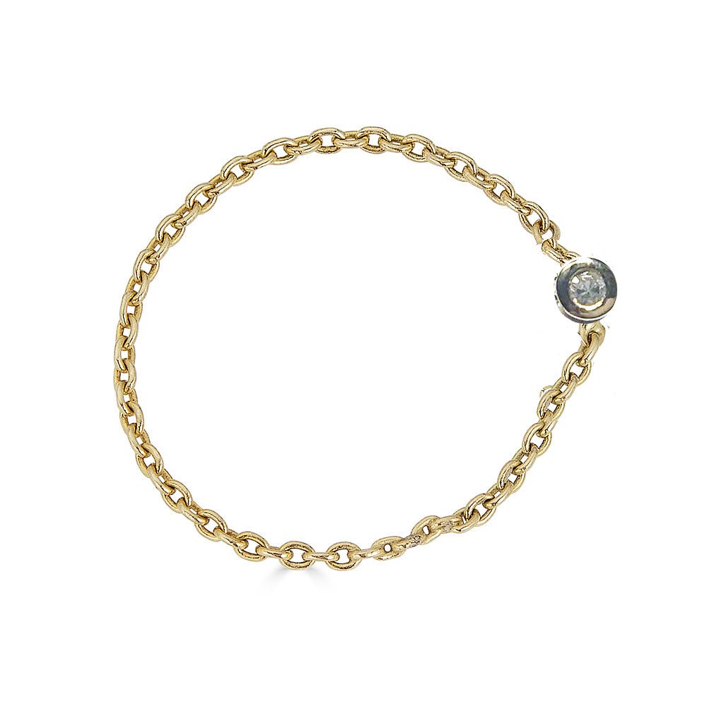 Diamond Bezel Chain Ring - r.chiara