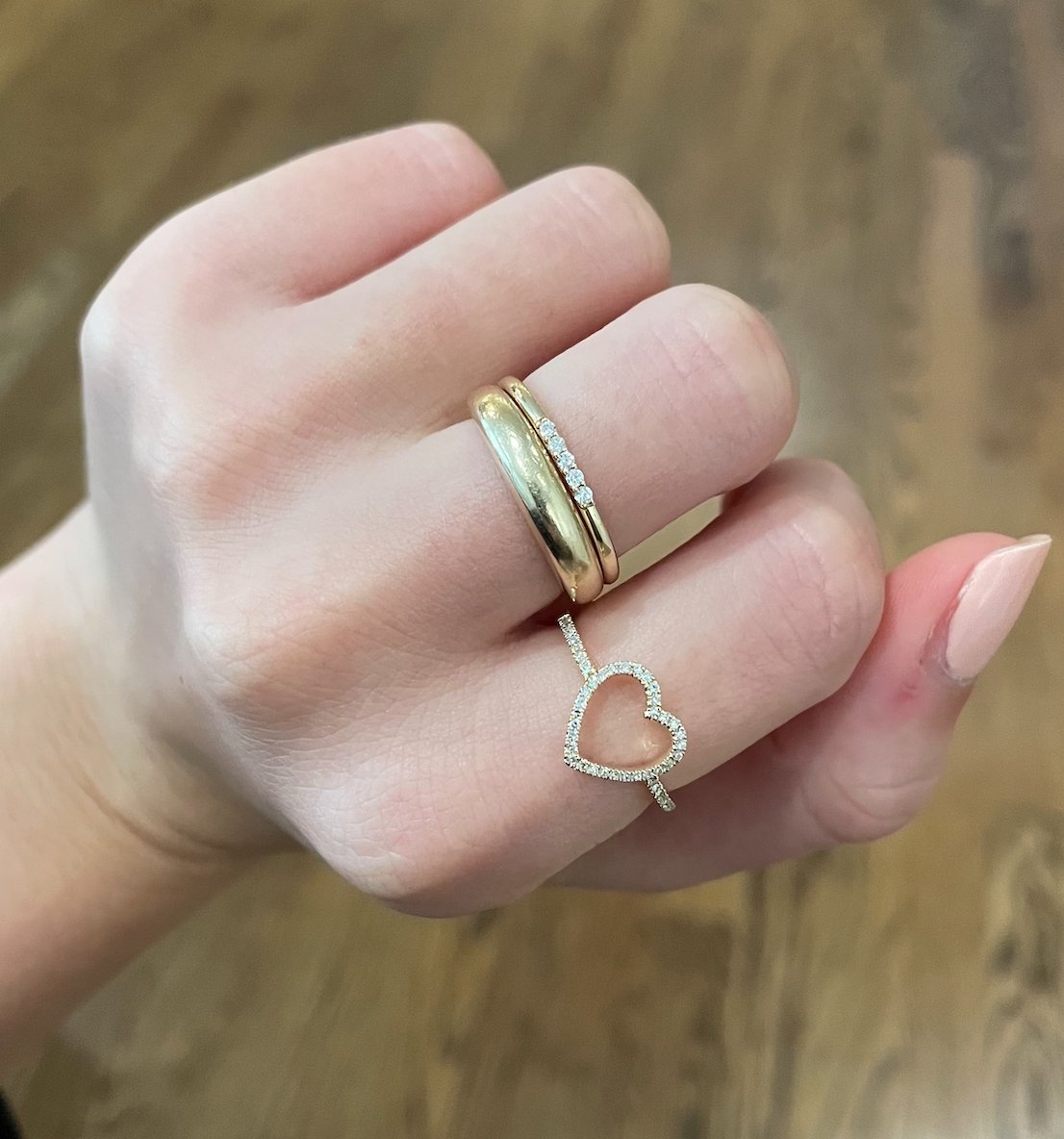 Diamond Center Stackable Ring Set - r.chiara