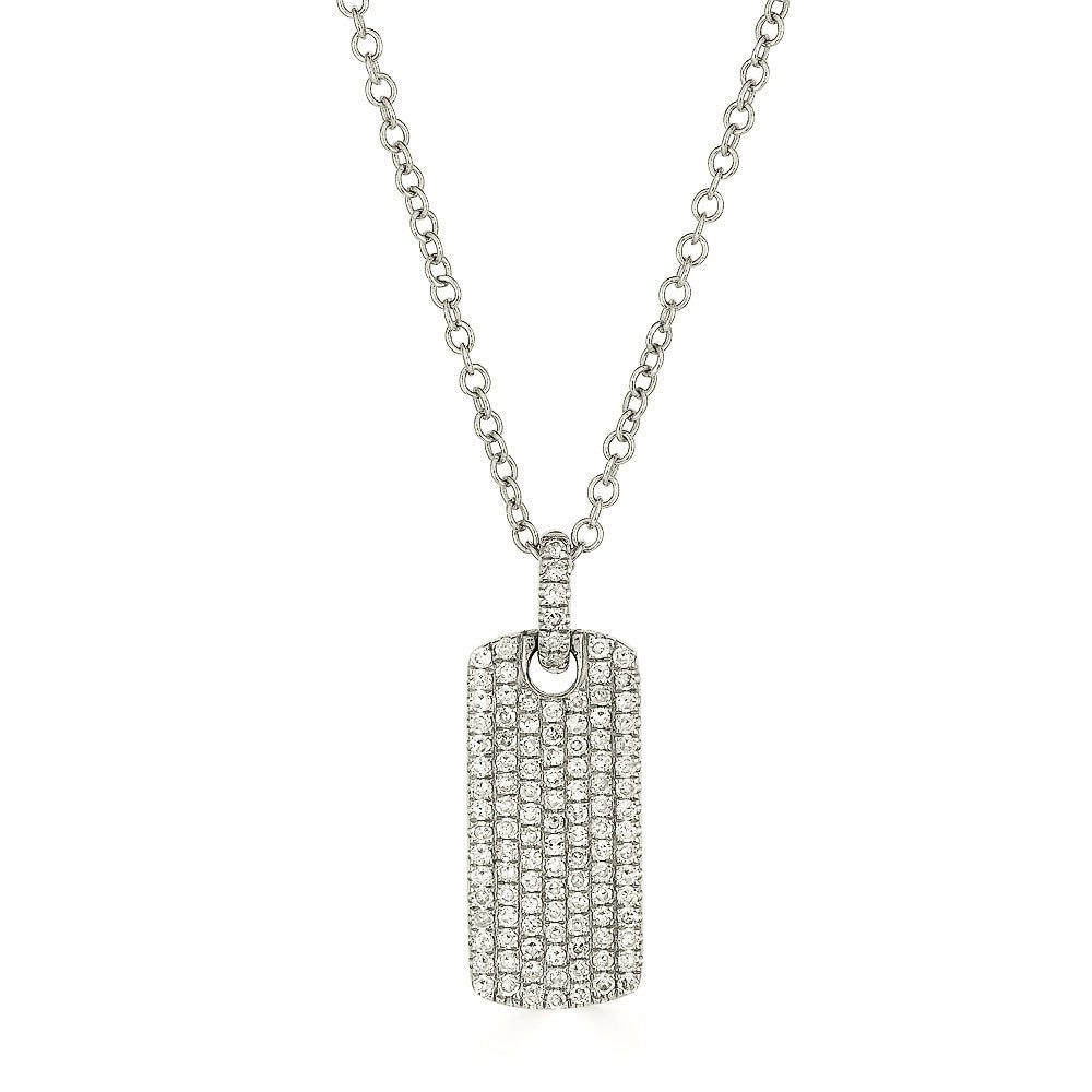 Diamond Dog Tag Necklace - r.chiara