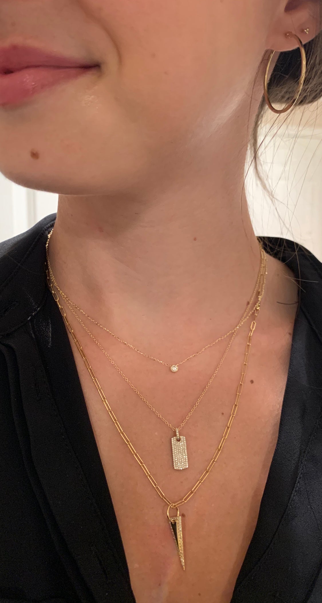 Diamond Dog Tag Necklace - r.chiara