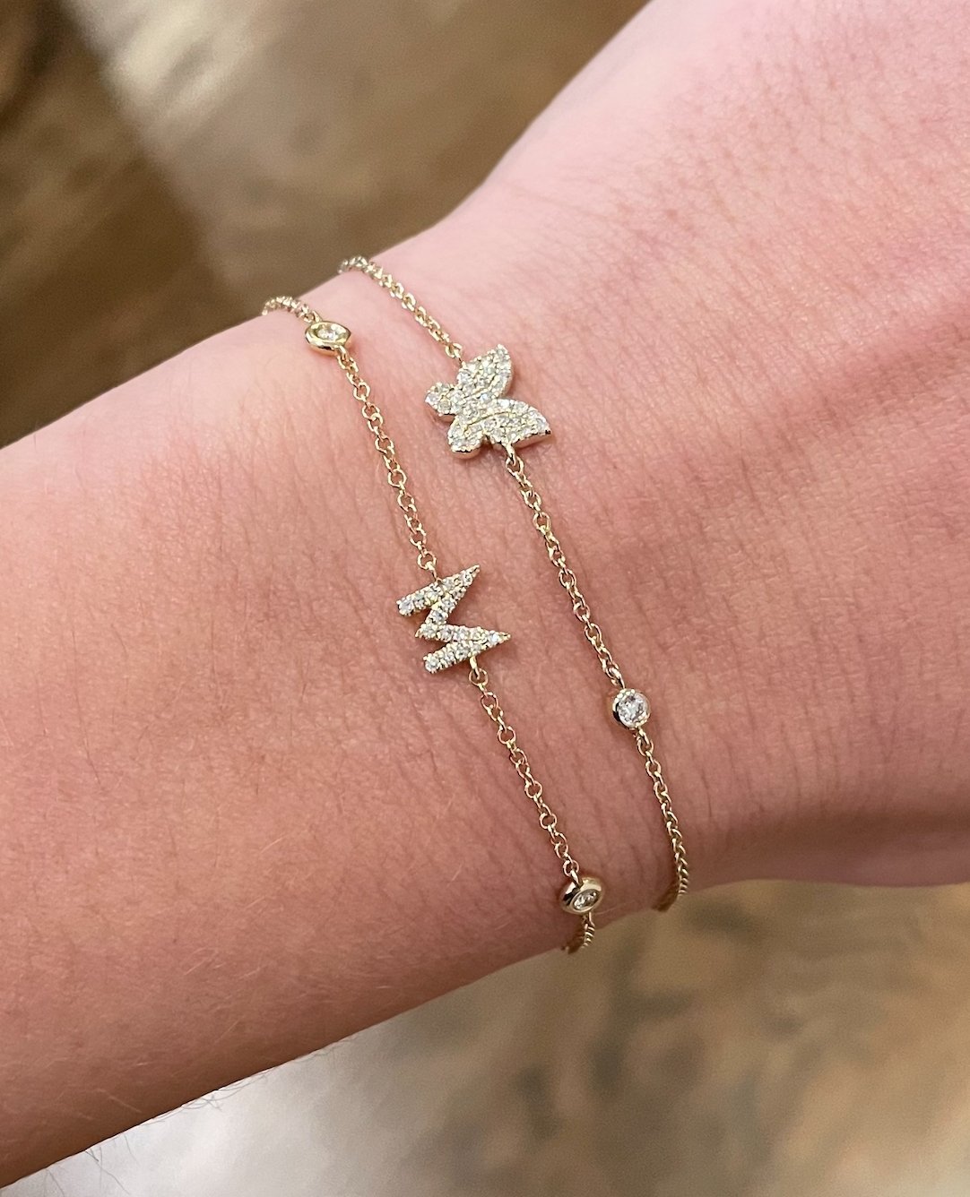 Diamond Initial Bezel Bracelet - r.chiara