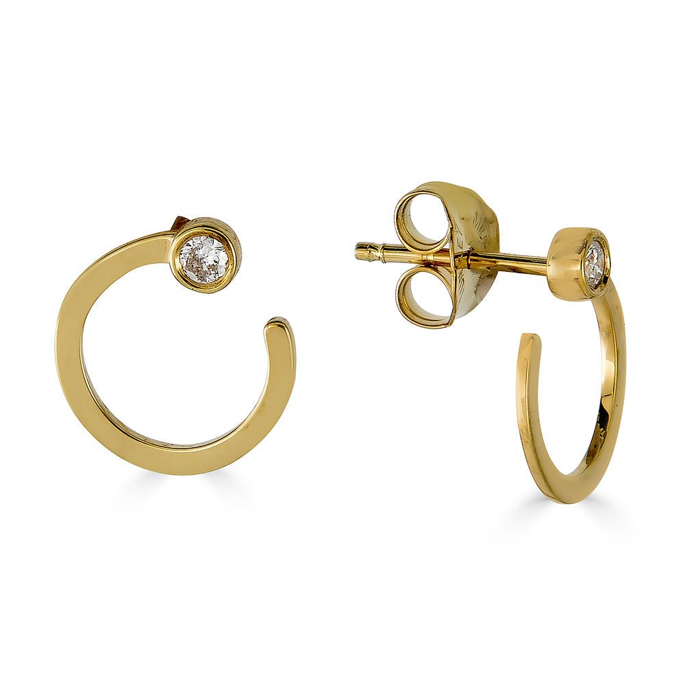 Diamond Open Circle Stud - r.chiara