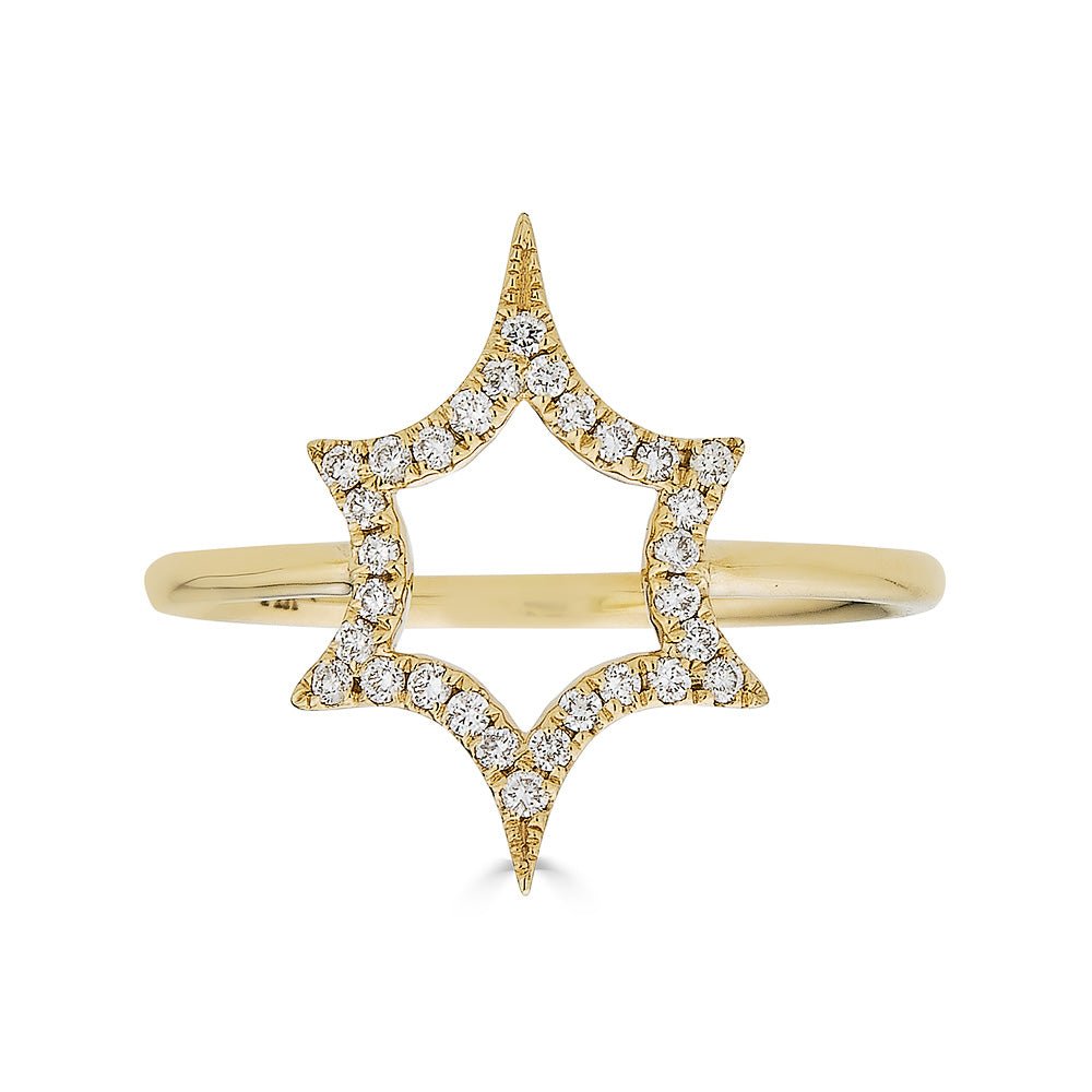 Diamond Open Starburst Ring - r.chiara