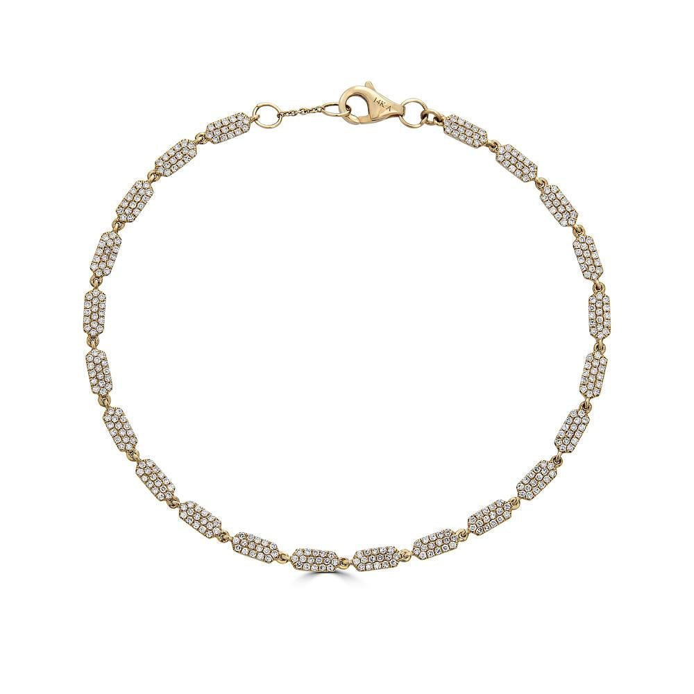 Diamond Pave Oval Station Tennis Bracelet - r.chiara