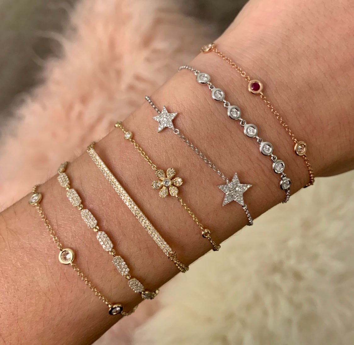 Diamond Pave Oval Station Tennis Bracelet - r.chiara