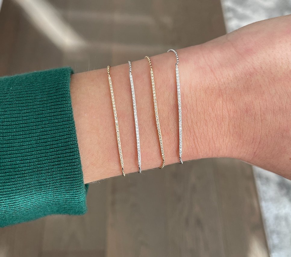 Diamond Single Bar Bracelet - r.chiara