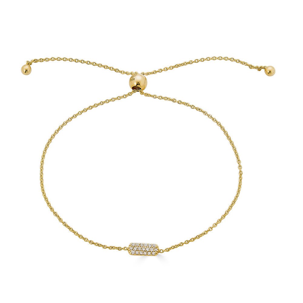 Diamond Tag Bolo Bracelet - r.chiara