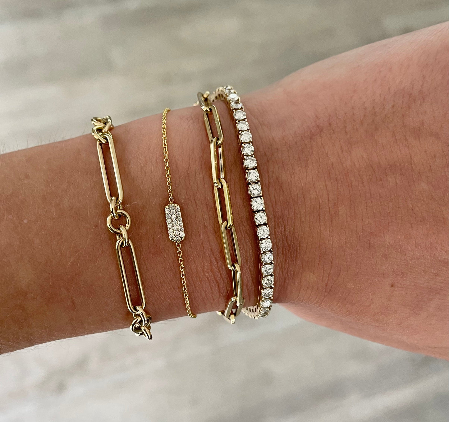 Diamond Tag Bolo Bracelet - r.chiara