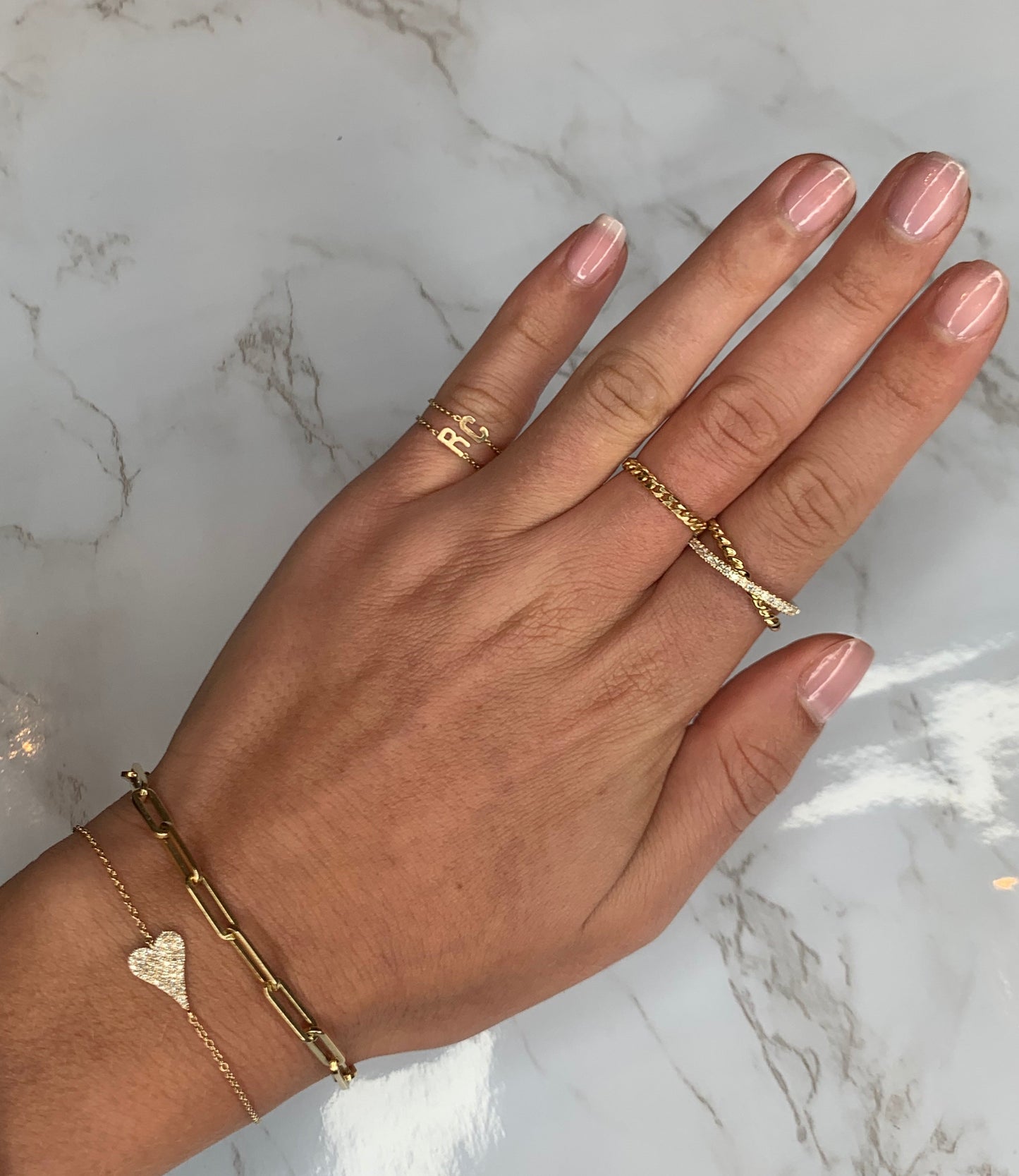 Diamond Twist Crossover Ring - r.chiara