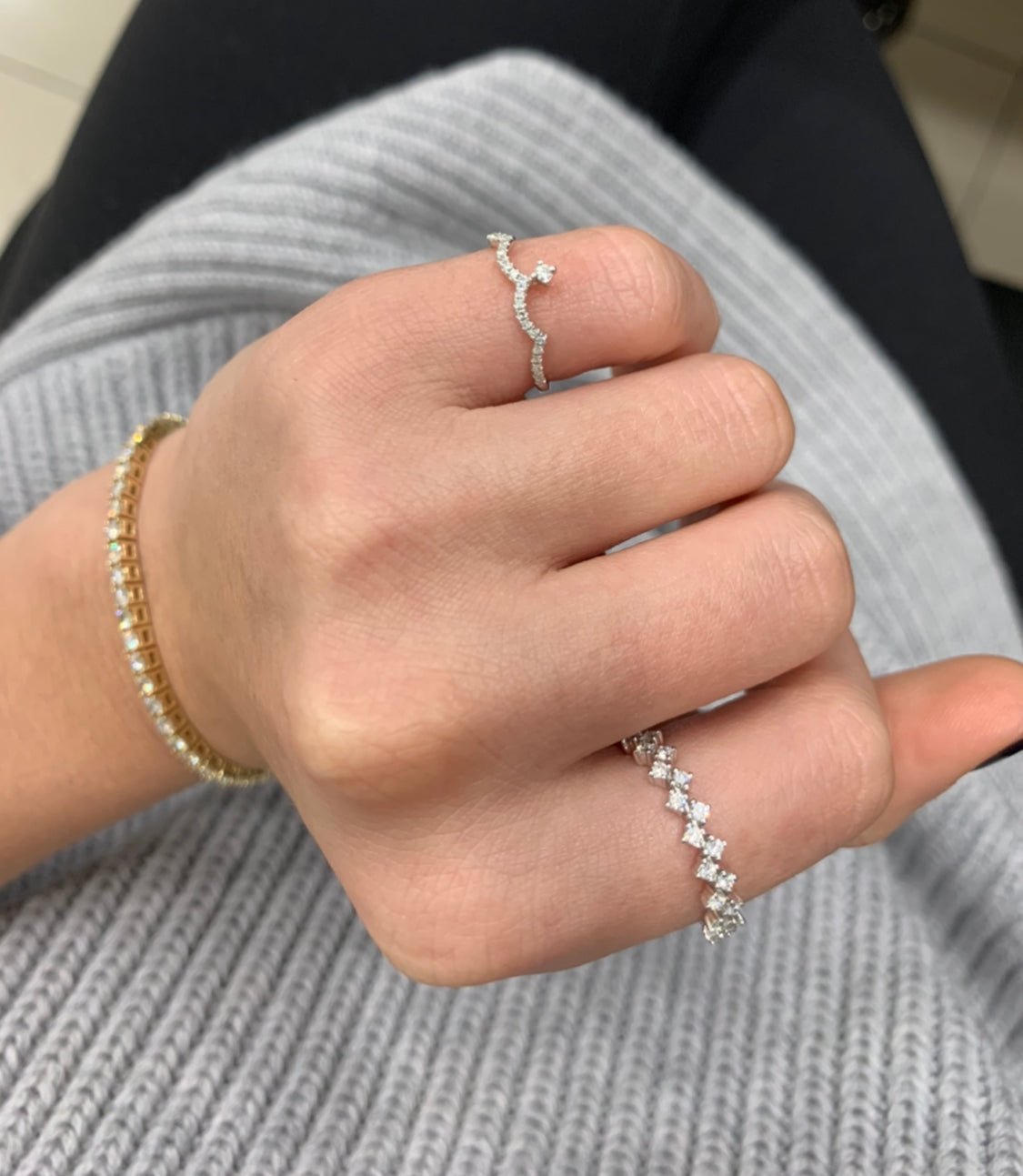 Diamond Zig Zag Ring - r.chiara