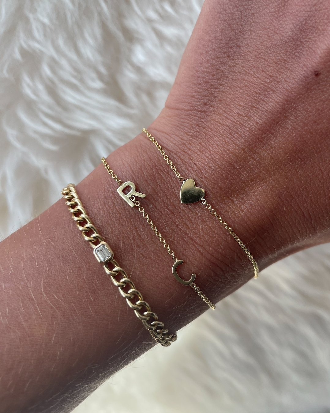 Engravable Gold Heart Bracelet - r.chiara
