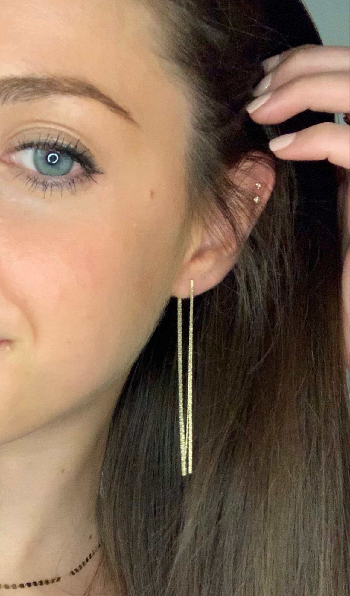 Front And Back Linear Drop Earring - r.chiara