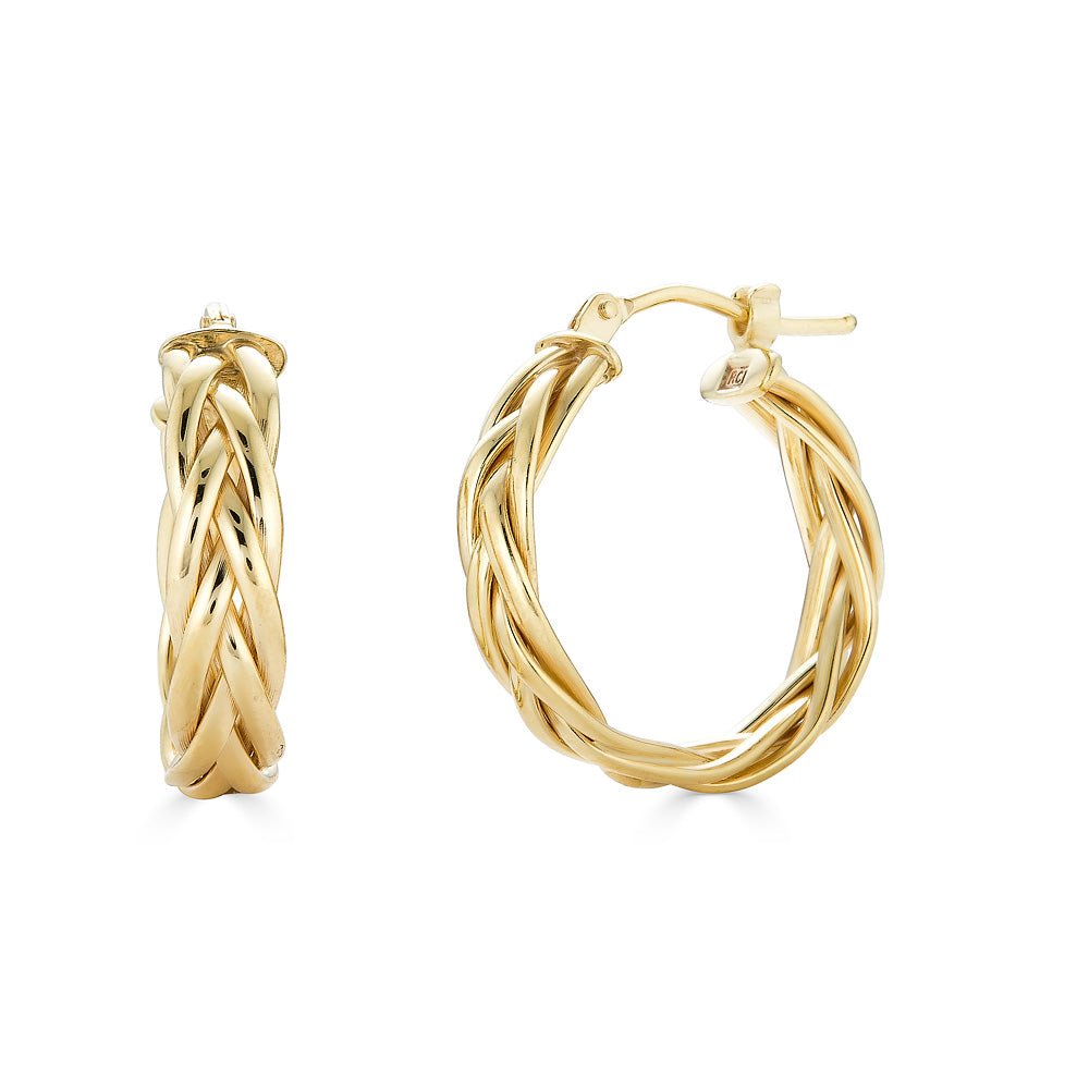 Gold Braided Hoop - r.chiara