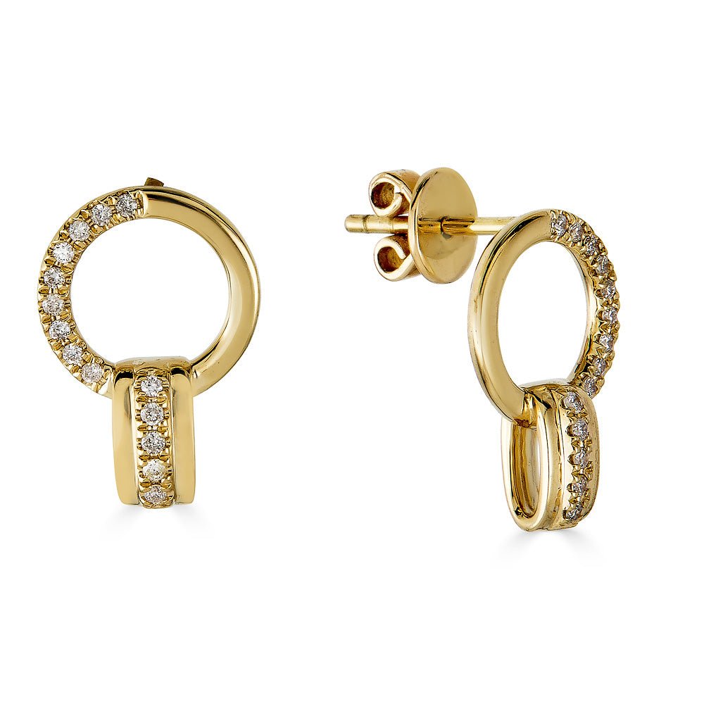 Half Diamond Center Earrings - r.chiara