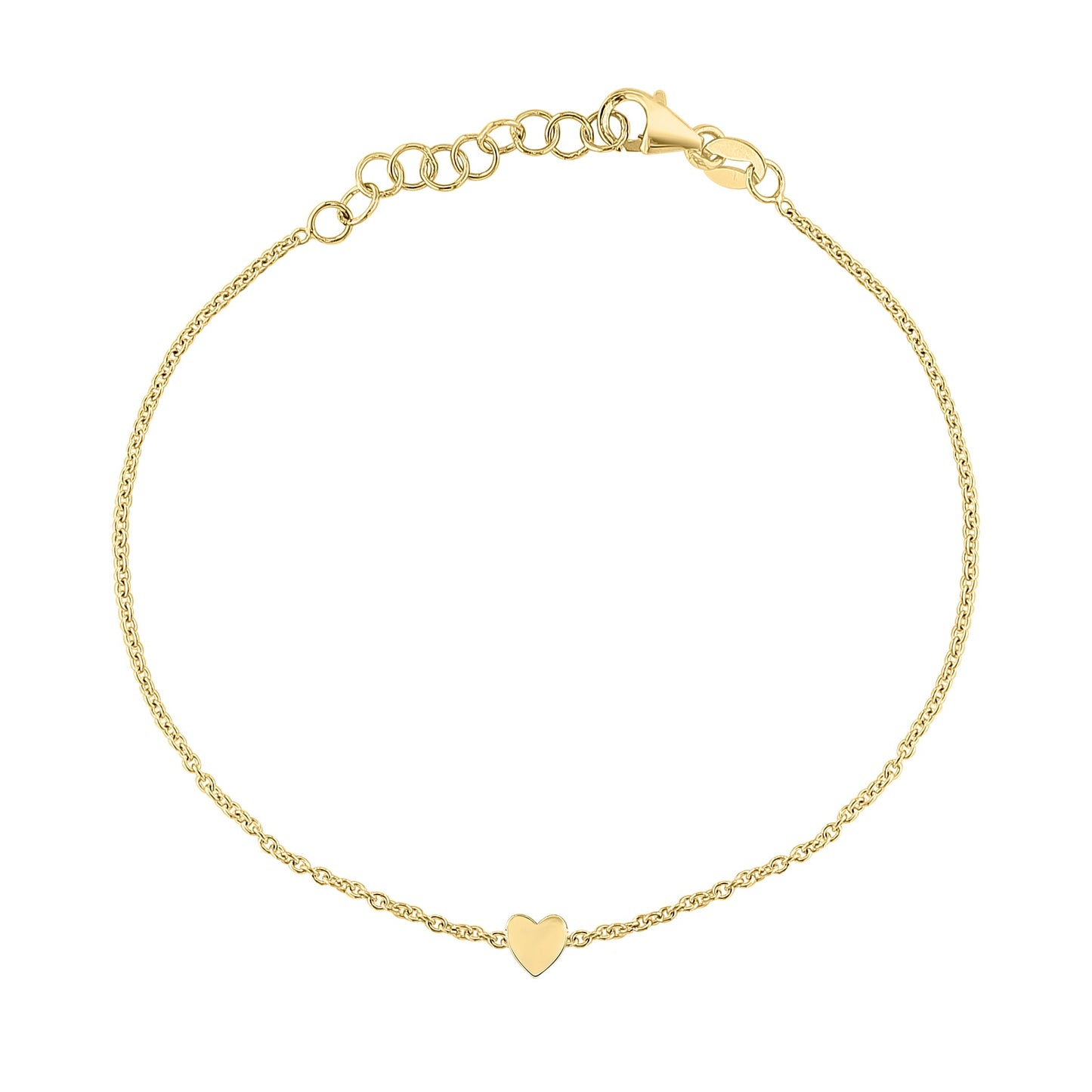 Itty Bitty Engravable Gold Heart Bracelet - r.chiara