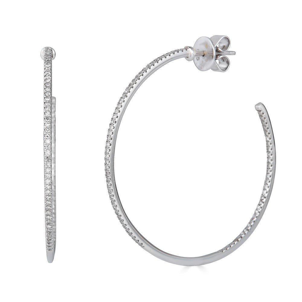 Large Open Diamond Hoops - r.chiara