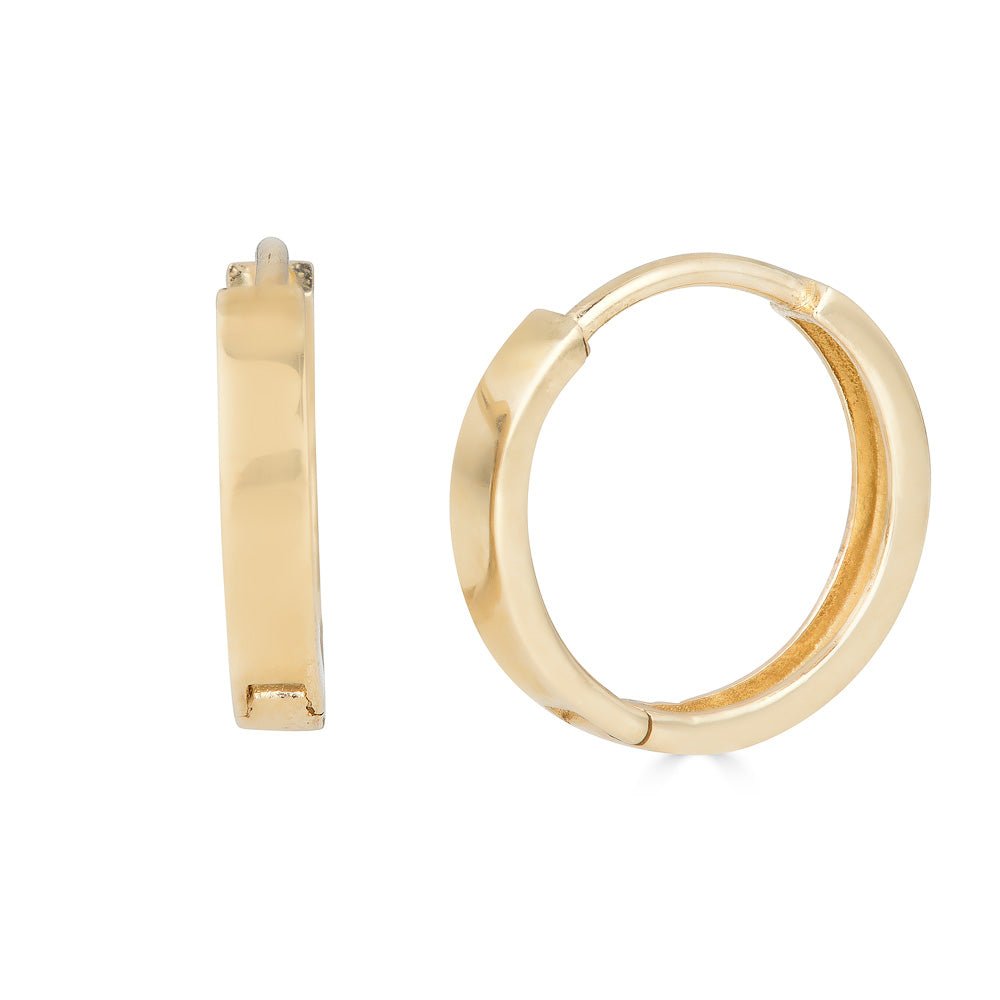 Large Plain Gold Huggies - r.chiara