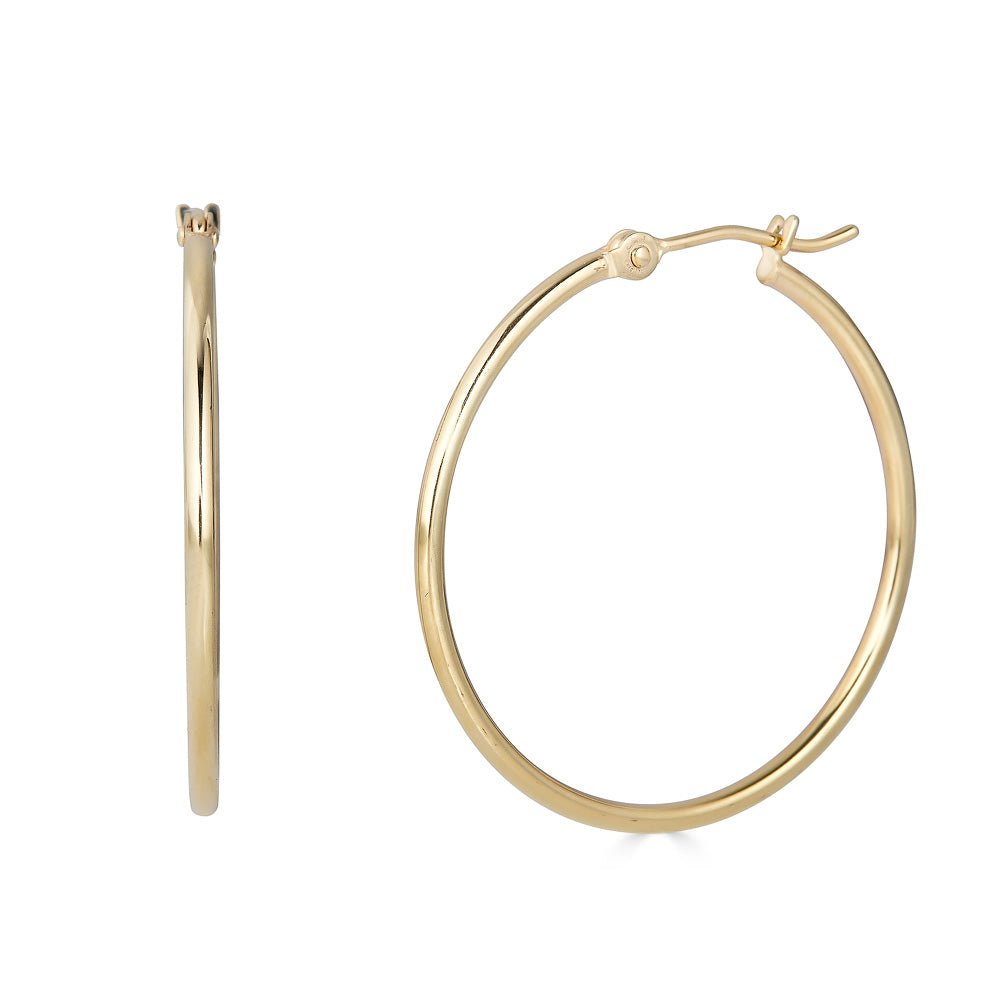 Medium Plain Gold Hoops - r.chiara