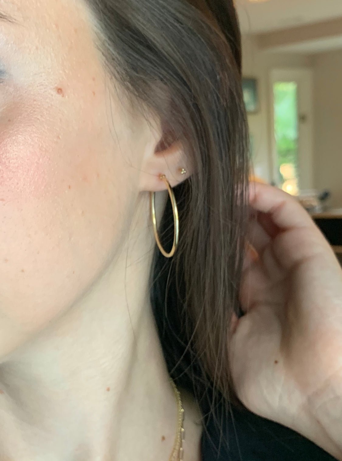 Medium Plain Gold Hoops - r.chiara