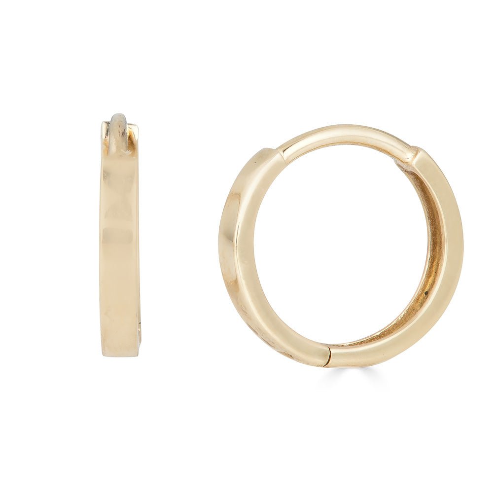 Medium Plain Gold Huggies - r.chiara