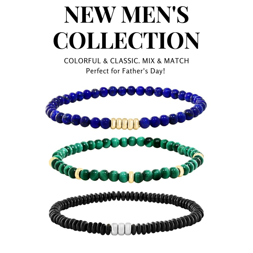 Mens Center Beaded Bracelet - r.chiara