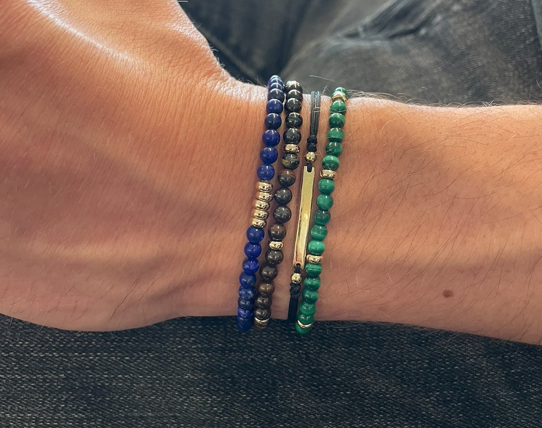 Mens Center Beaded Bracelet - r.chiara