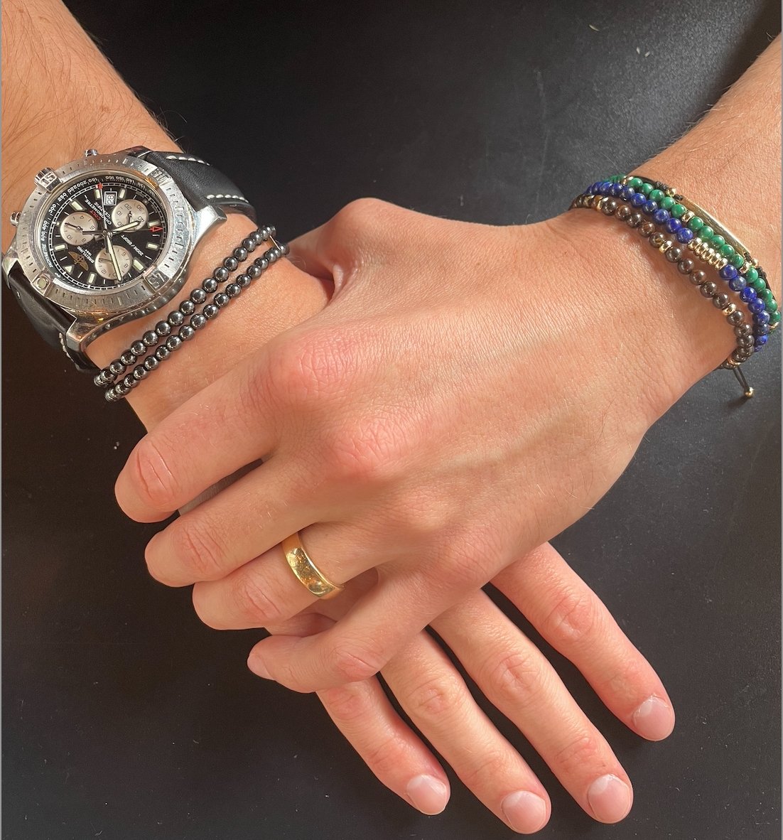 Mens Double Beaded Bracelet - r.chiara