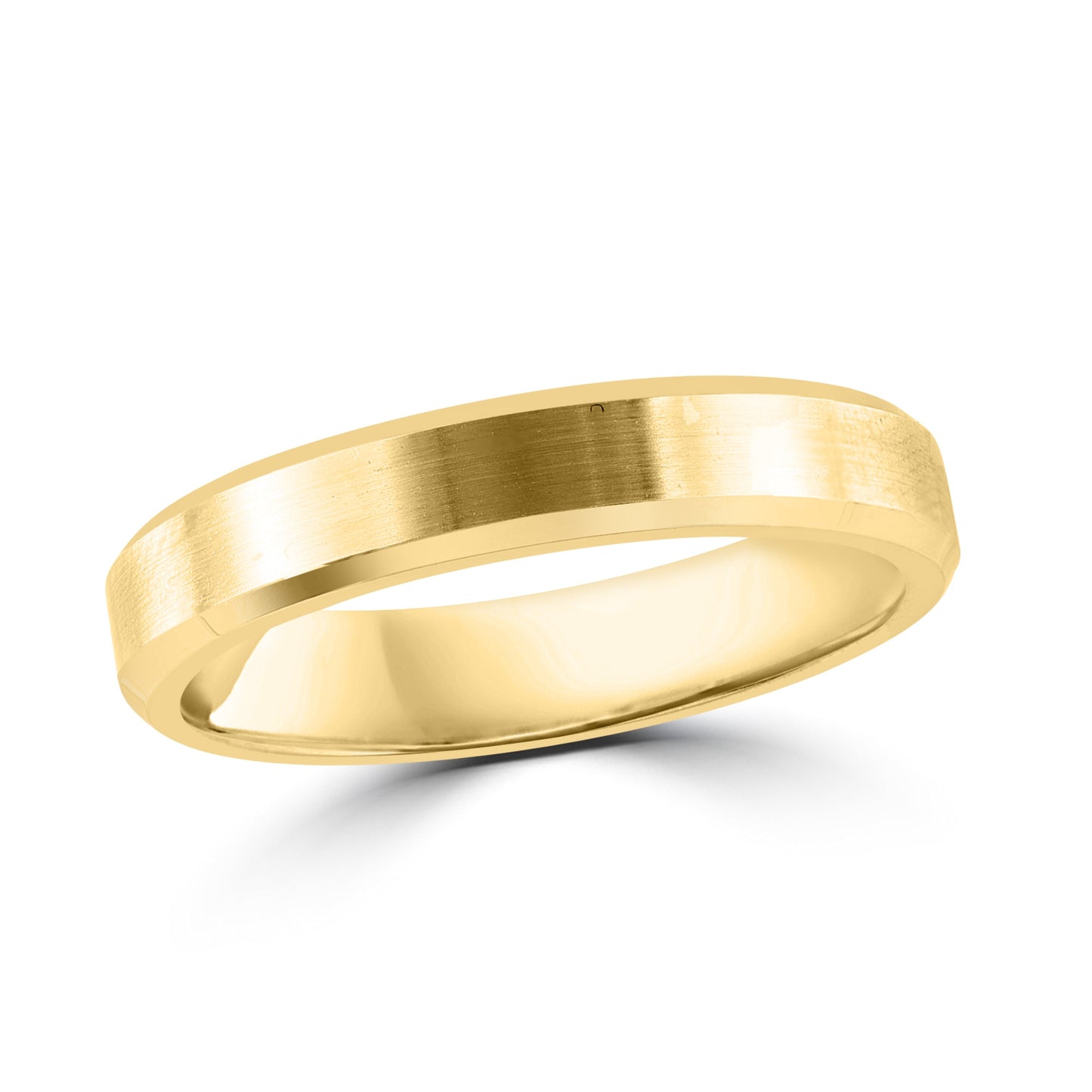 Men's Satin Finish Knife Edge Wedding Band - r.chiara