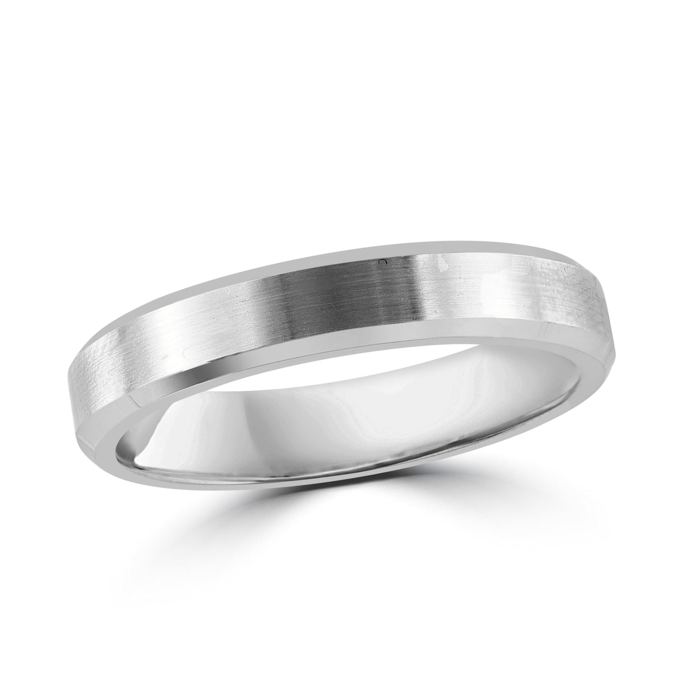 Men's Satin Finish Knife Edge Wedding Band - r.chiara