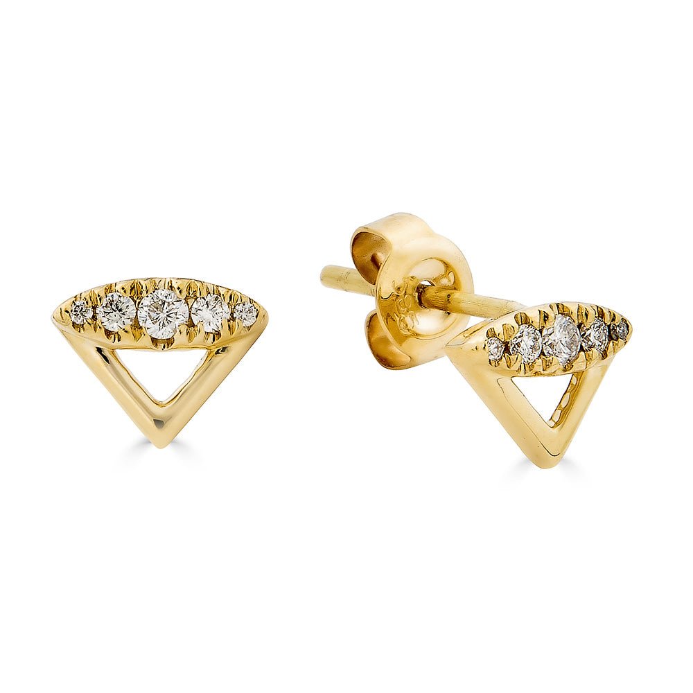 Mini Diamond Angle Studs - r.chiara
