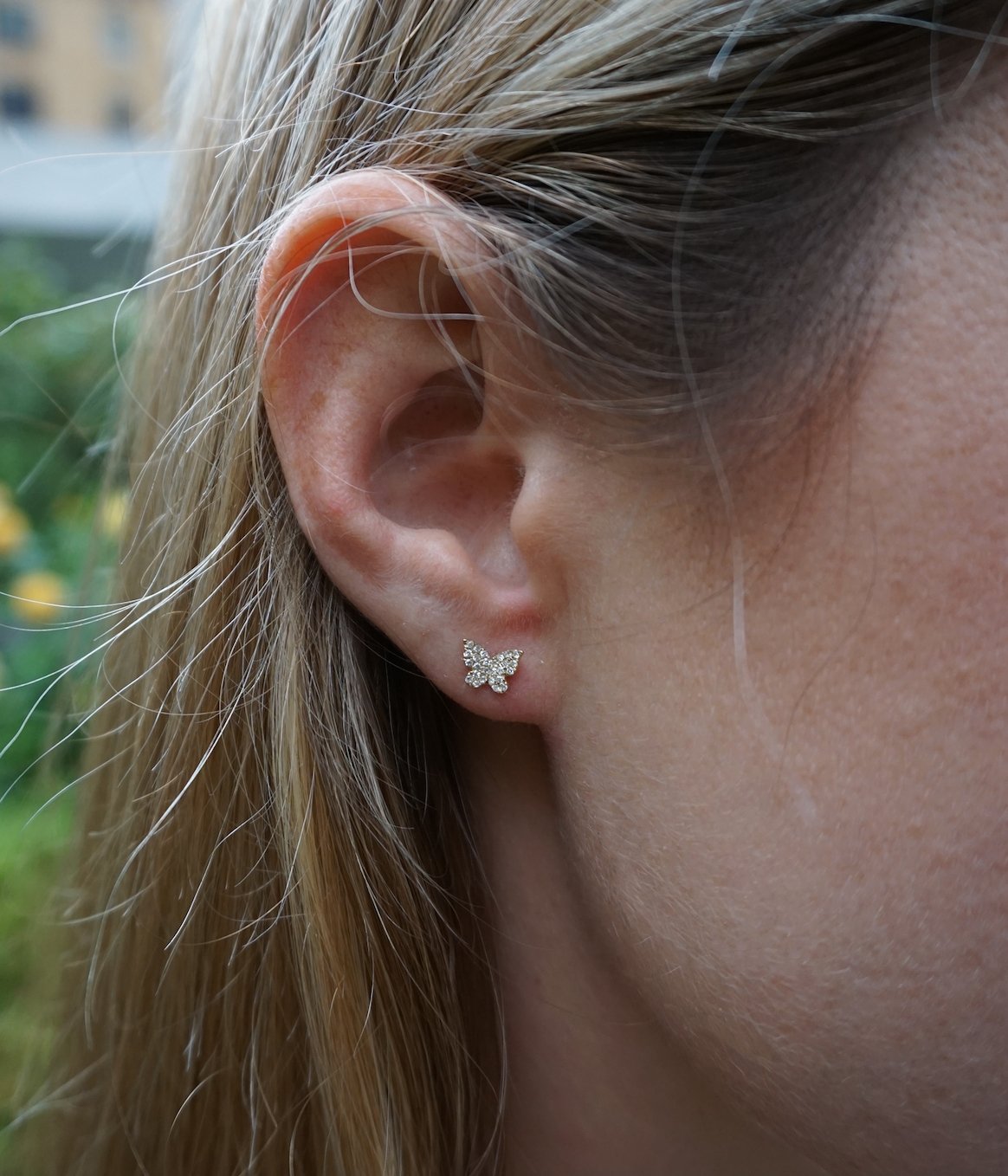 Mini Diamond Butterfly Studs - r.chiara