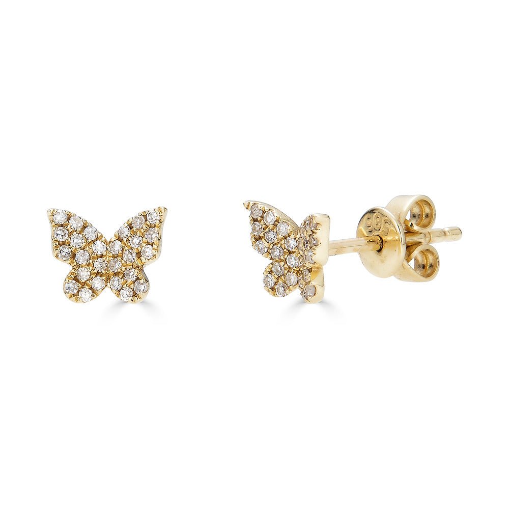 Mini Diamond Butterfly Studs - r.chiara
