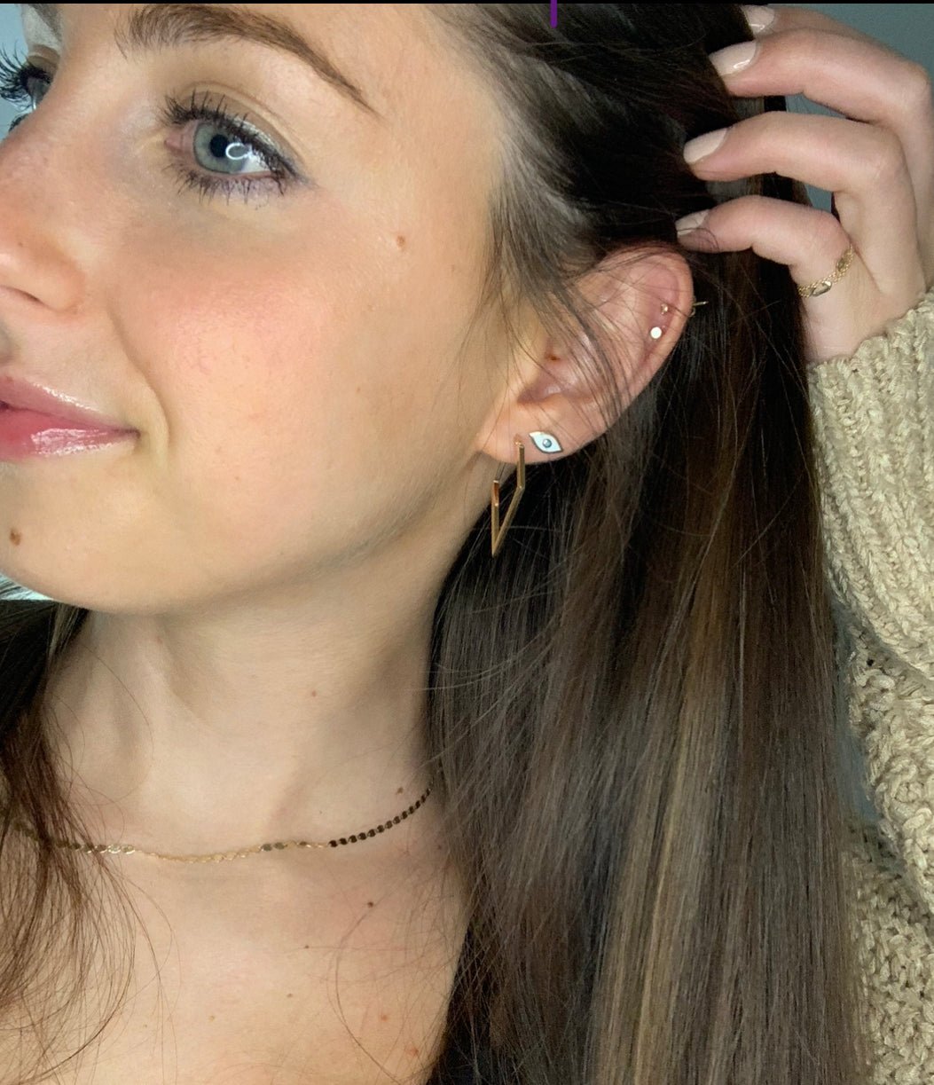 Mini Enamel Evil Eye Studs - r.chiara