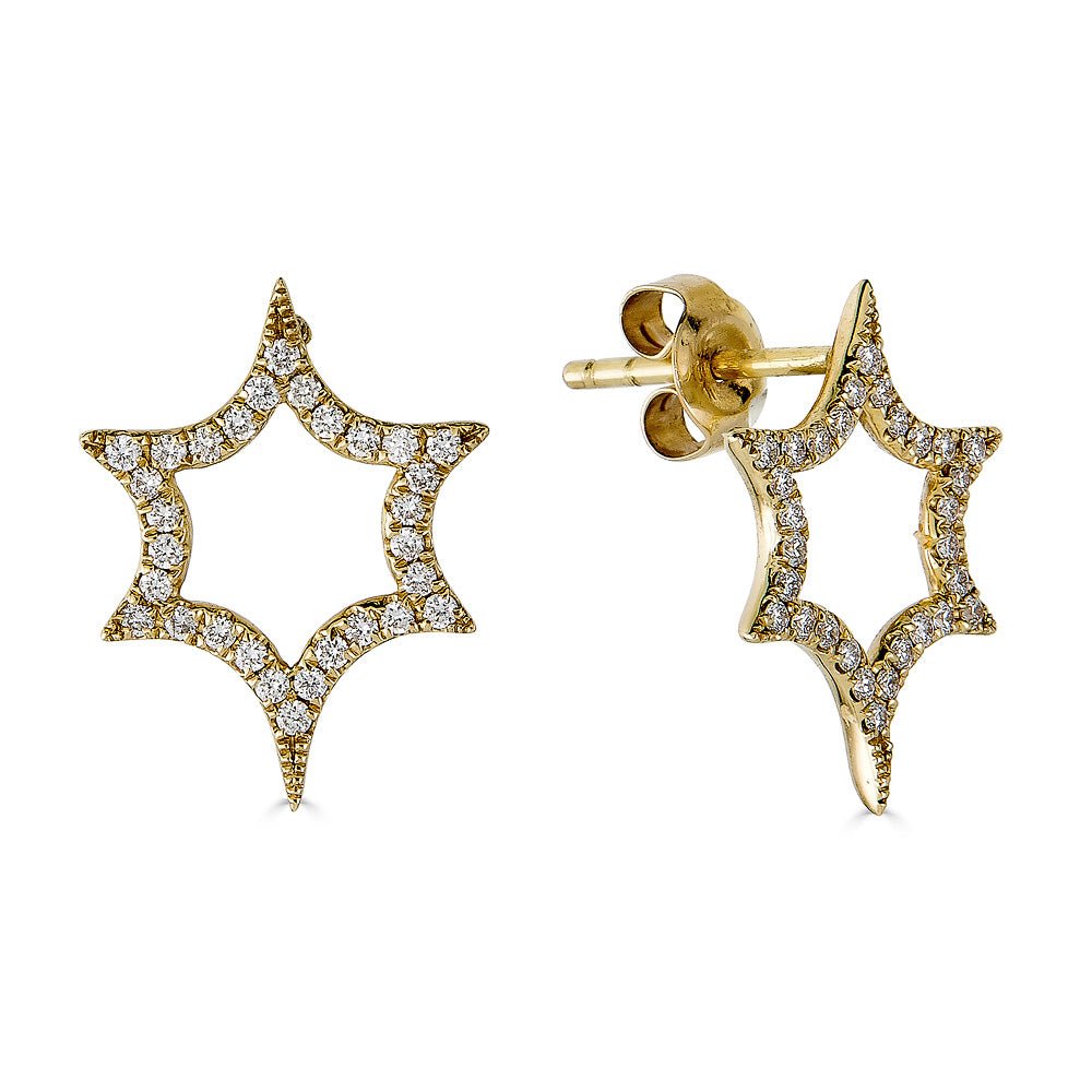 Open Rounded Starburst Earrings - r.chiara