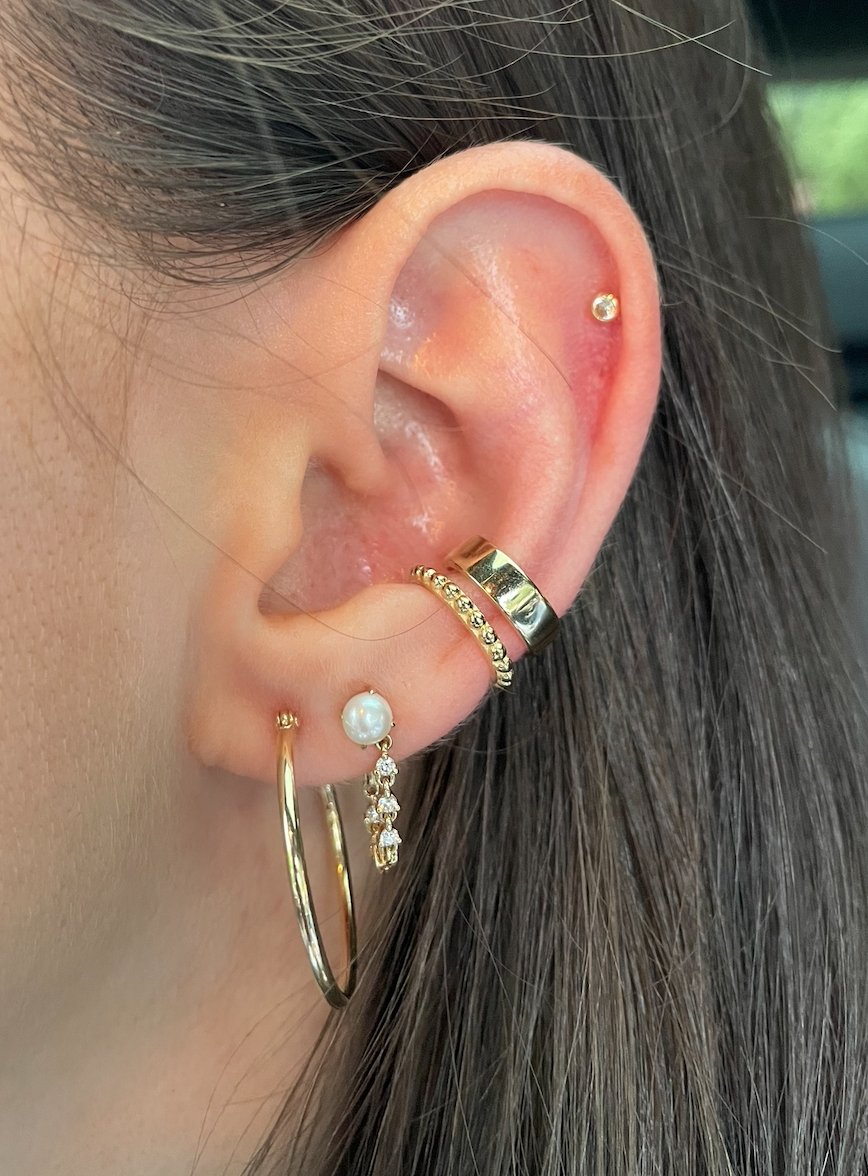 Pearl Diamond Wrap Earrings - r.chiara