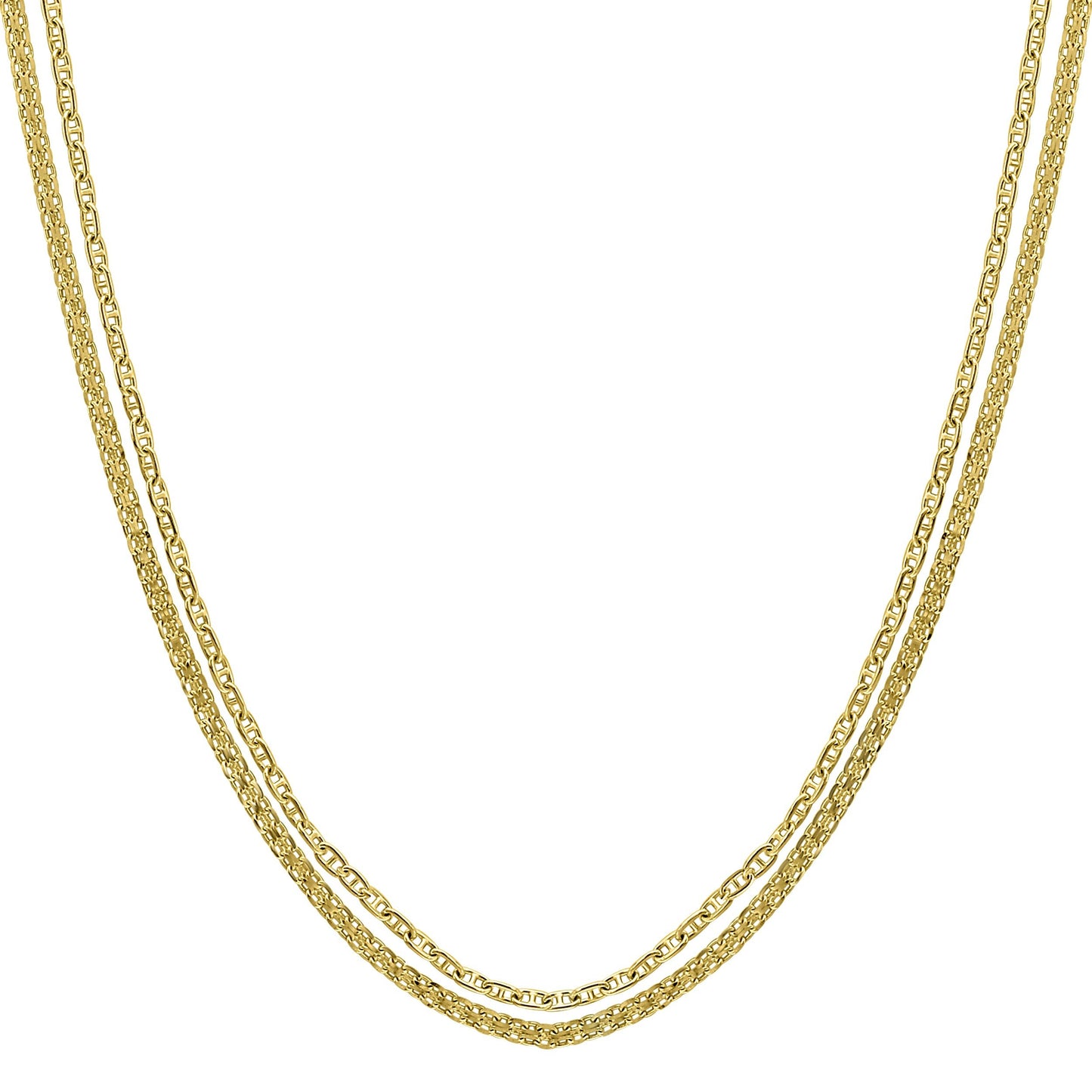 R. CHIARA x BONDEYE JEWELRY® CUSTOM GOLDEN GODDESS DOUBLE CHAIN NECKLACE - r.chiara