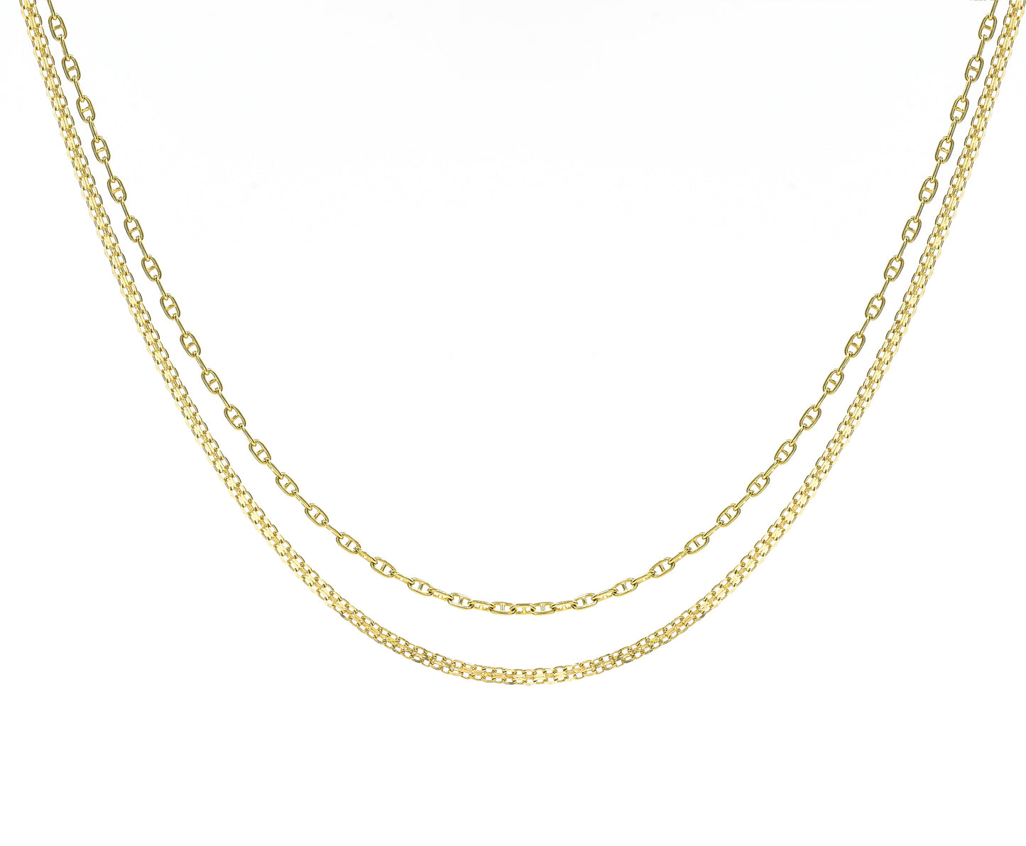 R. CHIARA x BONDEYE JEWELRY® CUSTOM GOLDEN GODDESS DOUBLE CHAIN NECKLACE - r.chiara