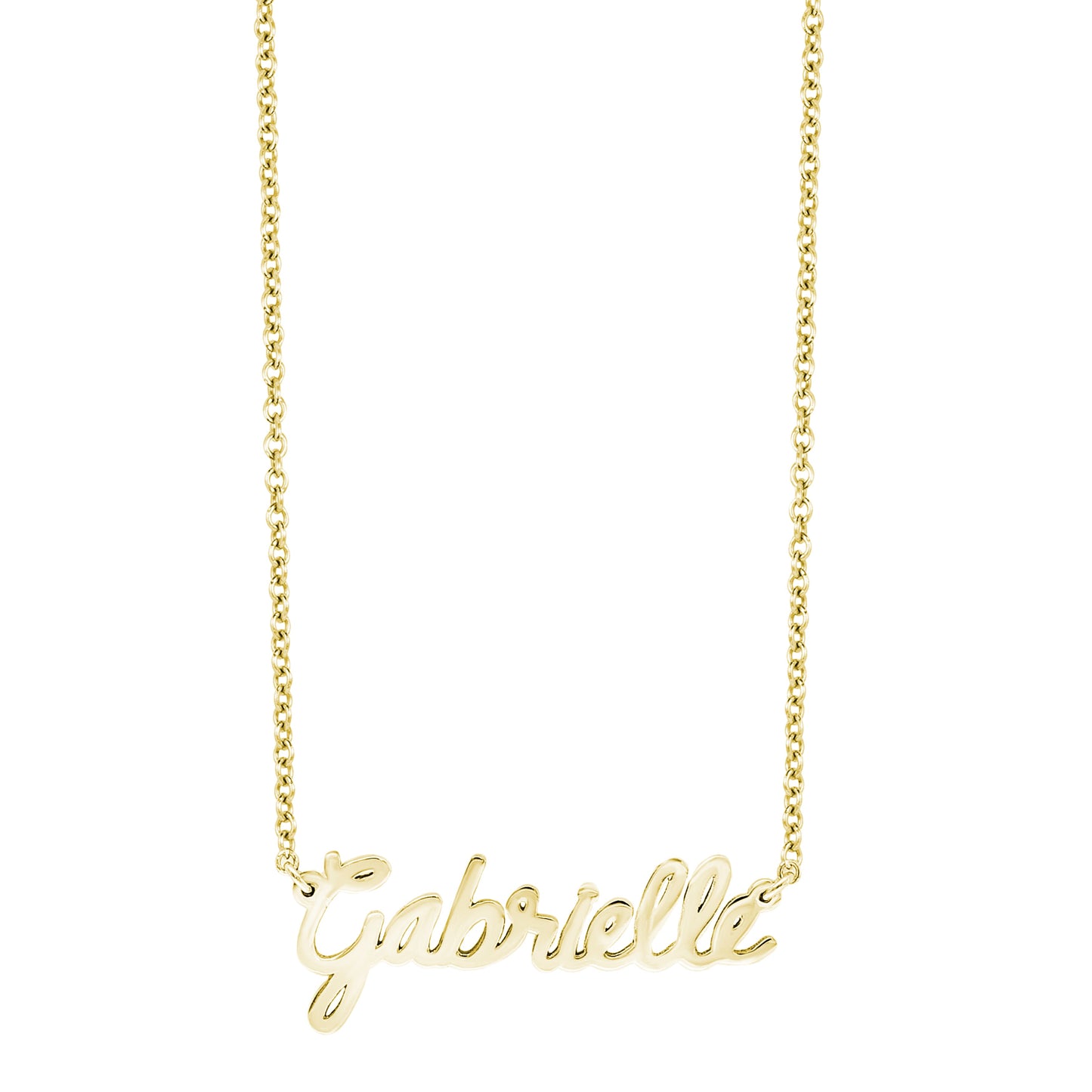 Script Gold Name Necklace - r.chiara