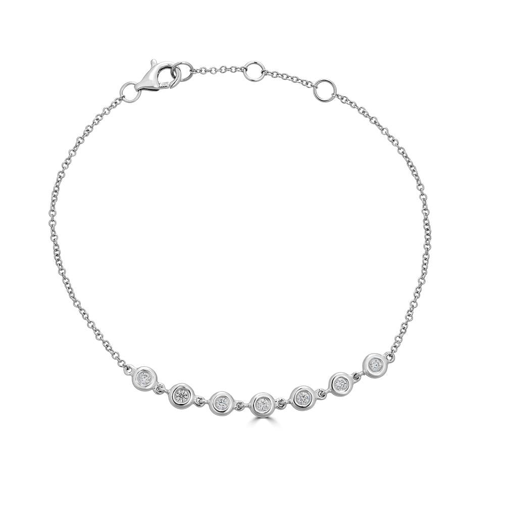 Seven Diamond Bezel Bracelet - r.chiara