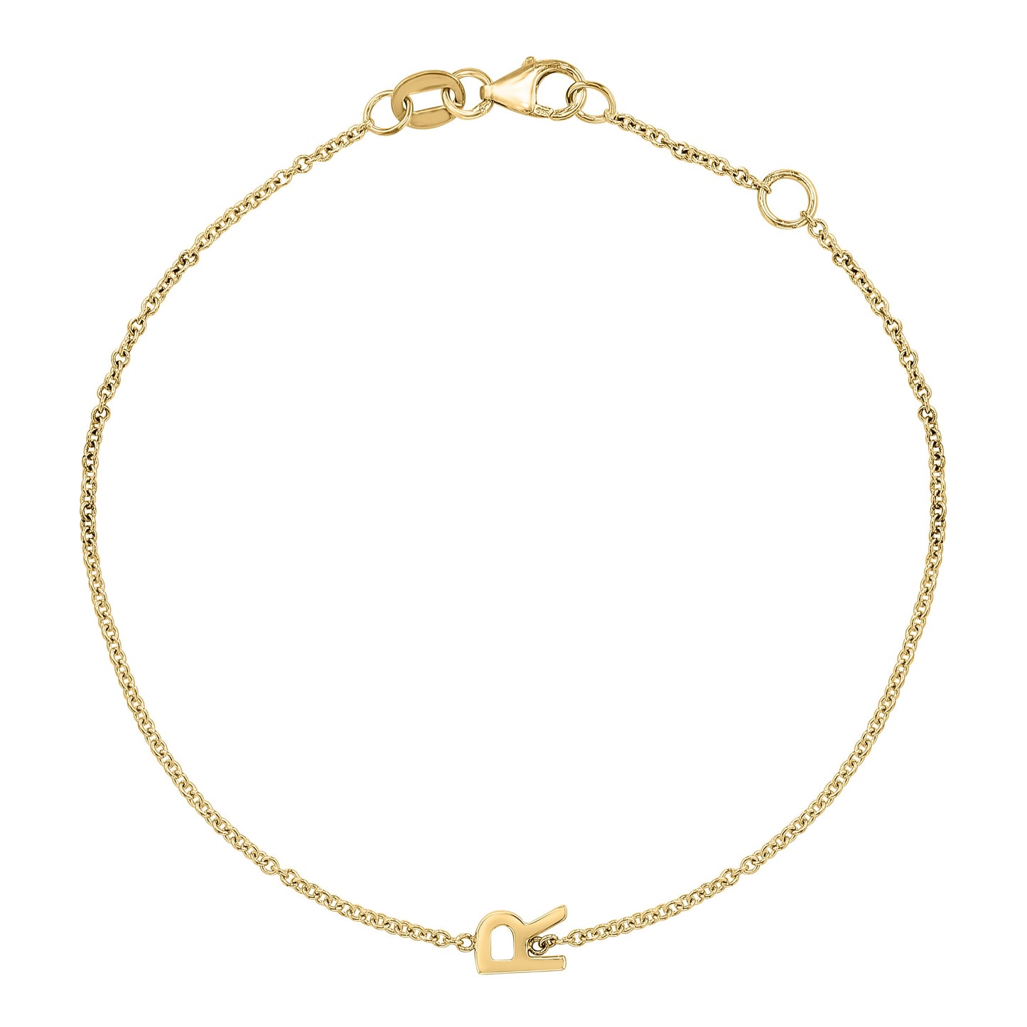 Sideways Single Initial Bracelet - r.chiara