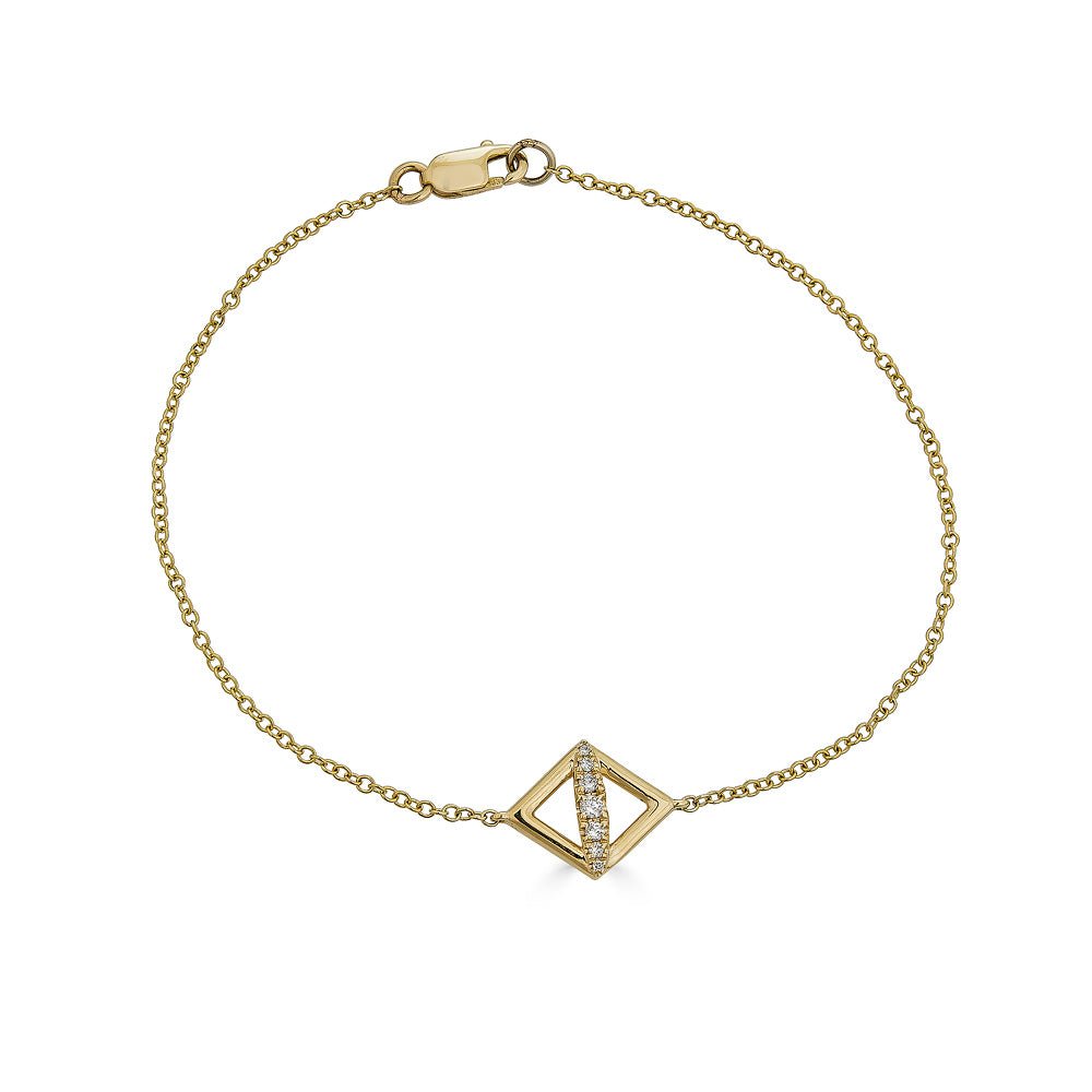 Small Diamond Angle Bracelet - r.chiara