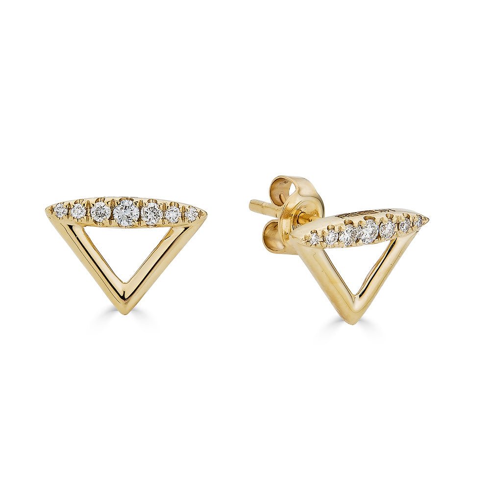 Small Diamond Angle Studs - r.chiara
