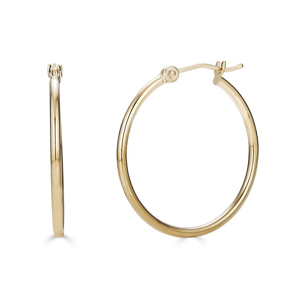 Small Plain Gold Hoops - r.chiara