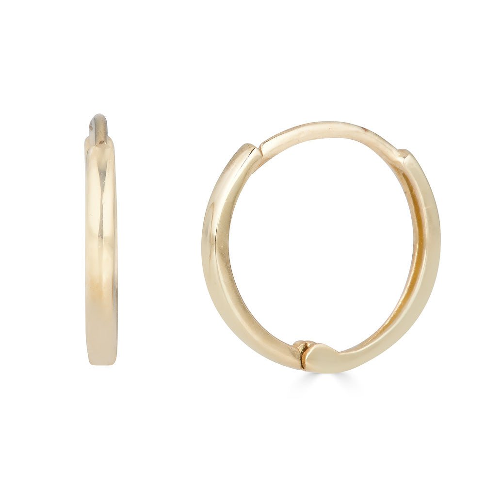 Small Plain Gold Huggies - r.chiara