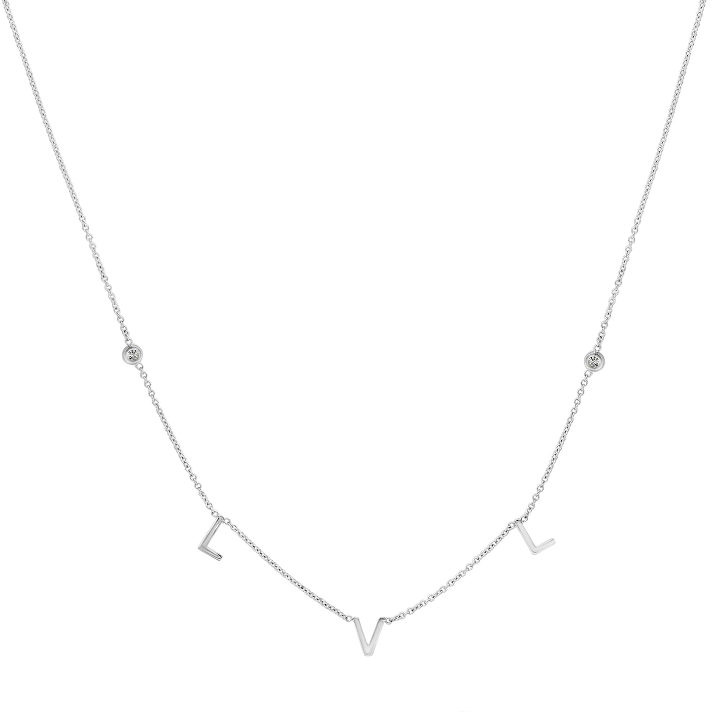 Station Initial Necklace with Diamonds - r.chiara