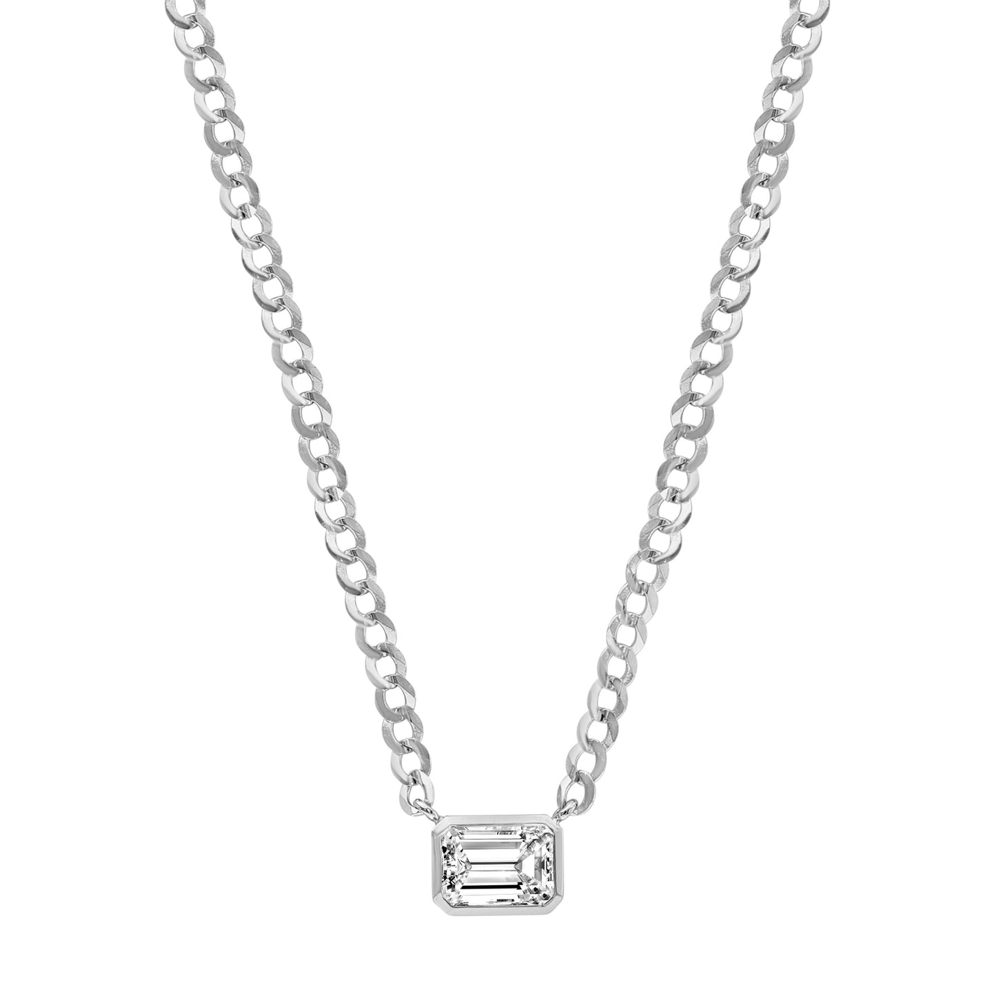 White Topaz Bezel Necklace - r.chiara