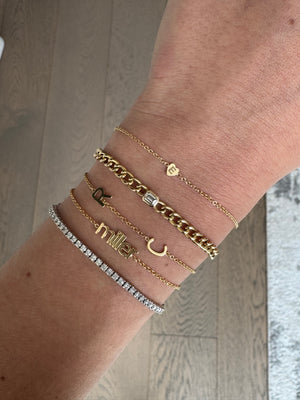 Itty Bitty Engravable Gold Heart Bracelet