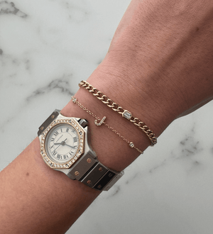 Diamond Initial Bezel Bracelet - r.chiara